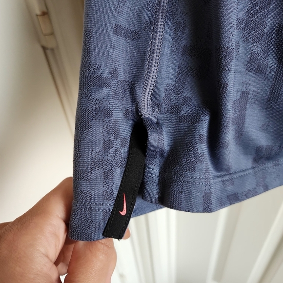 Tiger Woods Nike XL Dri-Fit Blue Golf Polo Stretch Short Sleeve Digital Camo - Picture 6 of 9